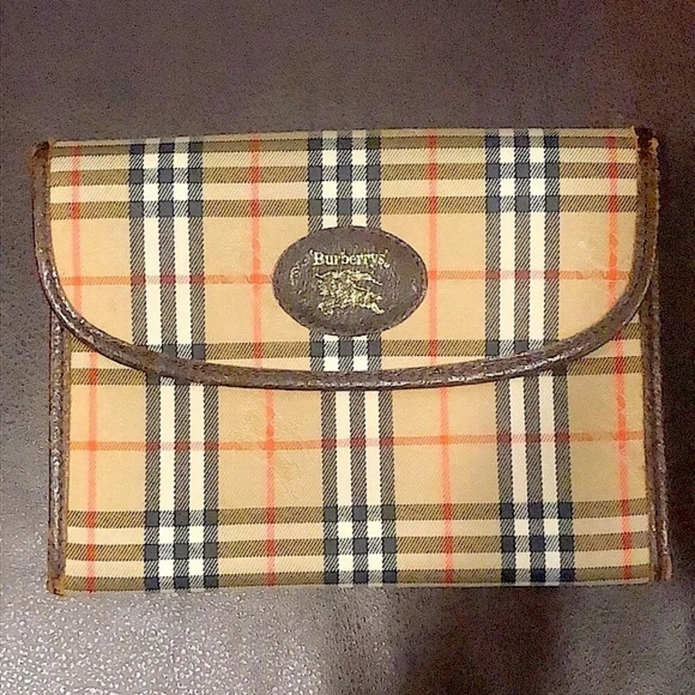 BURBERRYS Nova Check Plaid Wallet VINTAGE Unisex